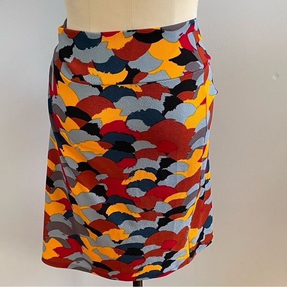 LuLaRoe Multicolored Cassie Skirt- Paintbrush Pattern- Size 2XL - Picture 5 of 7
